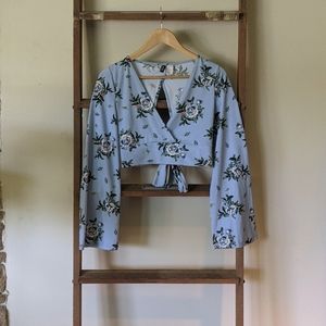 Wrap back crop top